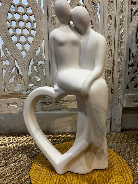 Statuette couple coeur